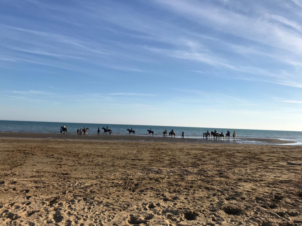 Impressionen von der Reitjagd am 23. März 2019 am Strand in Brussa Caorle (ITA). © privat