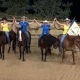 Das blau-gelbe Mädelsteam bei der BLMM Westernreiten in der Steiermark. © privat