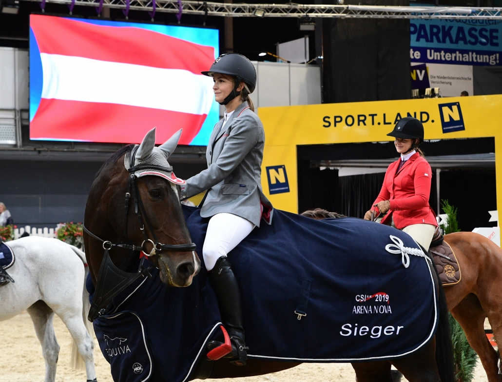 Natalie Magyer vom Reitsportzentrum Lassee sorgte für einen niederösterreichischen Auftaktsieg in der EQUIVA VIP Tour. © HORSIC.com