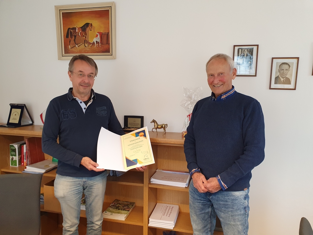 Sattlermeister Günter Keglovits und NOEPS Präsident Gerold Dautzenberg. © NOEPS