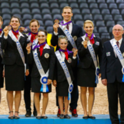 Nach EM-Gold und mehrfach WM-Bronze würde der Voltigiergruppe Wildegg noch WM Gold fehlen in ihrer Sammlung der Championatsmedaillen. © OEPS/Tomas Holcbecher