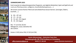 Sommercamp 2 Team Sion/Puchberg