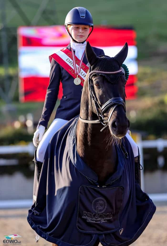 Anna Bruckberger und Beautiful Day holten Gold bei der ÖM Jugend. © EQWO.net/Petra Kerschbaum