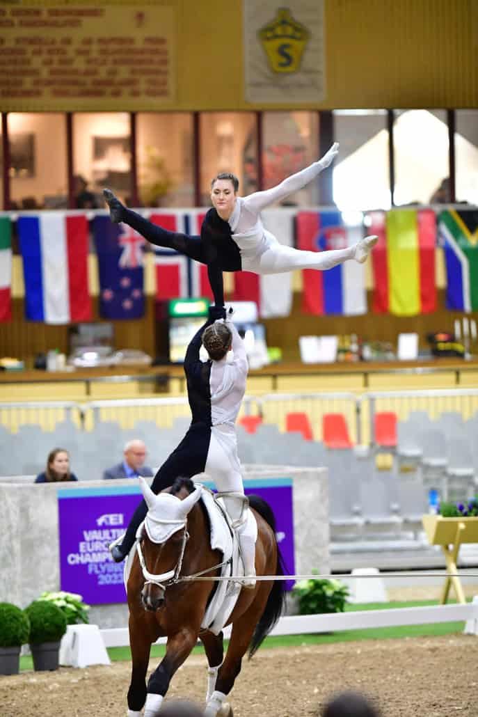 EM-Gold im Pas de deux gab es für Eva Nagiller und Romana Hintner 2023 in Flyinge (SWE). © Daniel Kaiser | Impressions