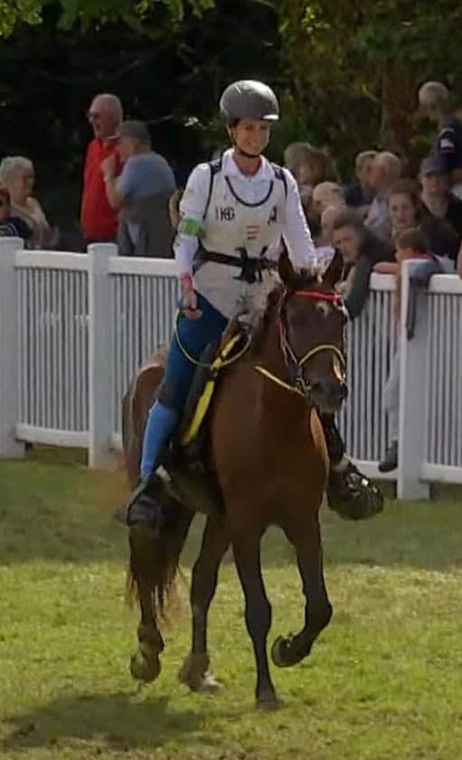 Stephanie Kunz und Kuhaylan Zaid 111 Kohekon finishen in Monpazier. © privat