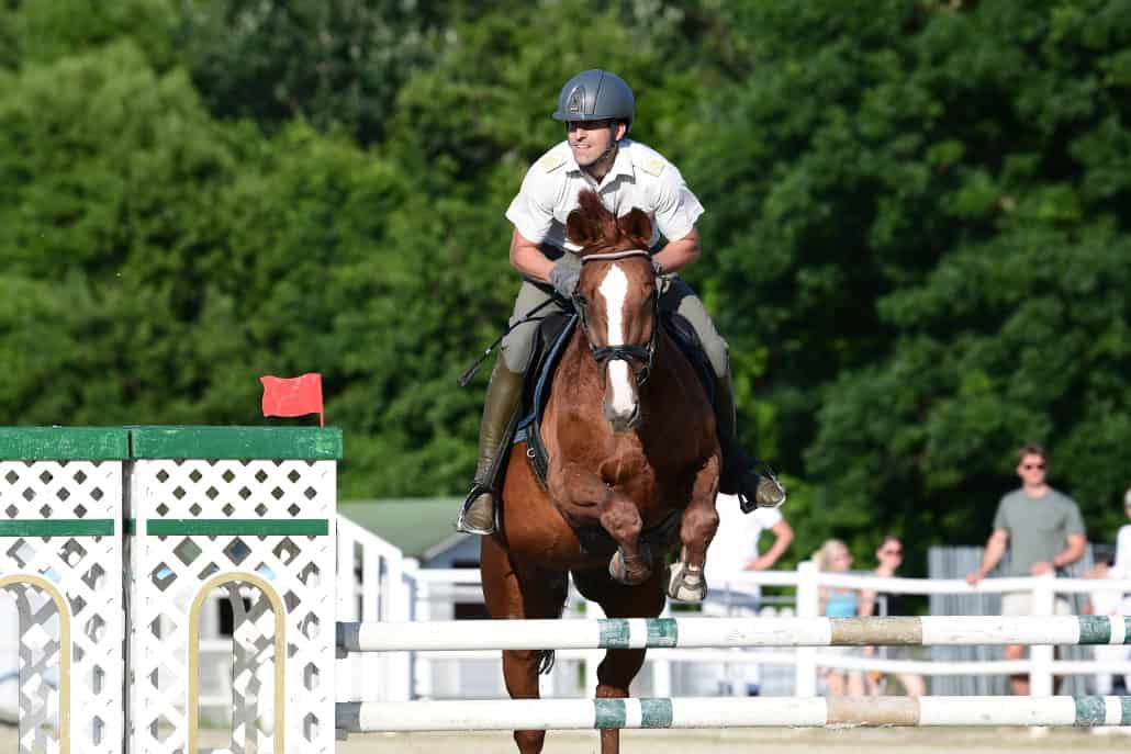 Platz 2 in der 3. Runde der SanoVets Jagd nach Punkten in Ebreichsdorf für Daniel Stachl (W). © HORSIC