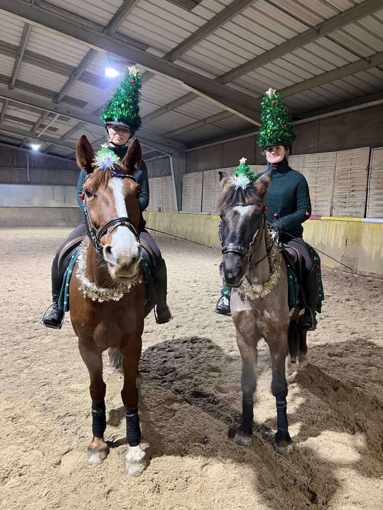 Sara Ottersböck und Lilly Wörz von den Pferdefreunden Breitenfurt gewannen den NOEPS Weihnachtsreiten-Wettbewerb 2025 in der Kategorie Sonstige.