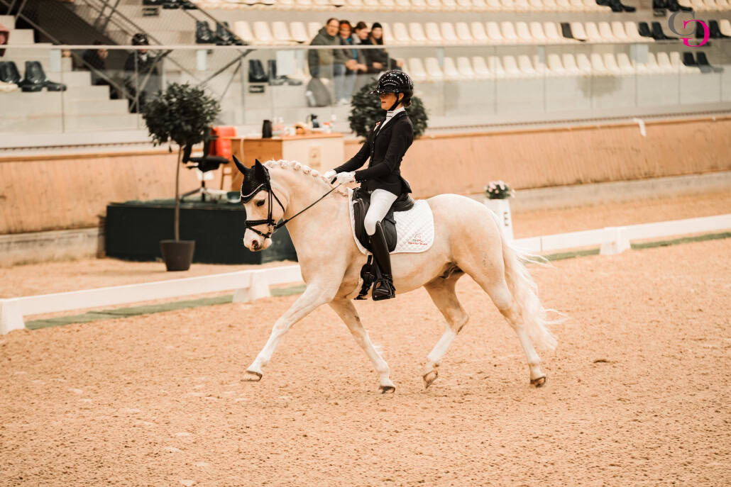Emma Smidek und Glückskind WE dominierten die internationale Pony Tour beim Oster-CDI in Stadl Paura. © Carina Grosch