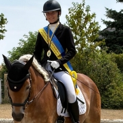 NÖ Landesmeisterin Haflinger Dressur Jugend/Junioren: Lina Nosko und Talina's Golden Dream. © privat
